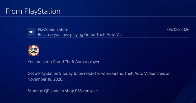 gta 6 ps5 marketing message