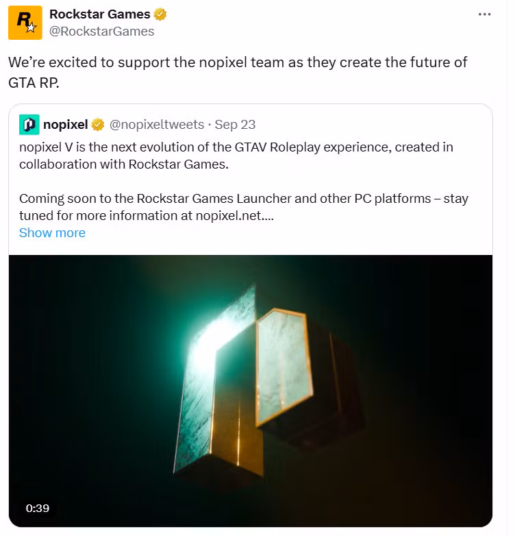 Rockstar has announced a partnership with nopixel, the largest GTA Online Roleplay server.