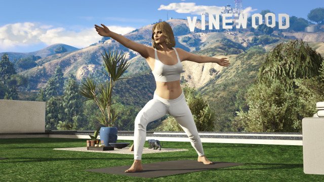 gtaonline mansions exterior yoga area